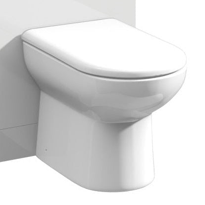 Nuie Mayford 500mm Wc Unit Contemporary Gloss White MFC Painted Gloss 766x500x300mm - JJ Building Materials