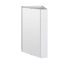Nuie Mayford Corner Mirror Cabinet Contemporary Gloss White MFC Painted Gloss 650x324x324mm - JJ Building Materials