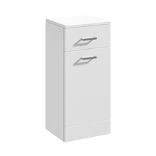 Nuie Mayford Laundry Basket Contemporary Gloss White MFC Painted Gloss 770x350x300mm - JJ Building Materials