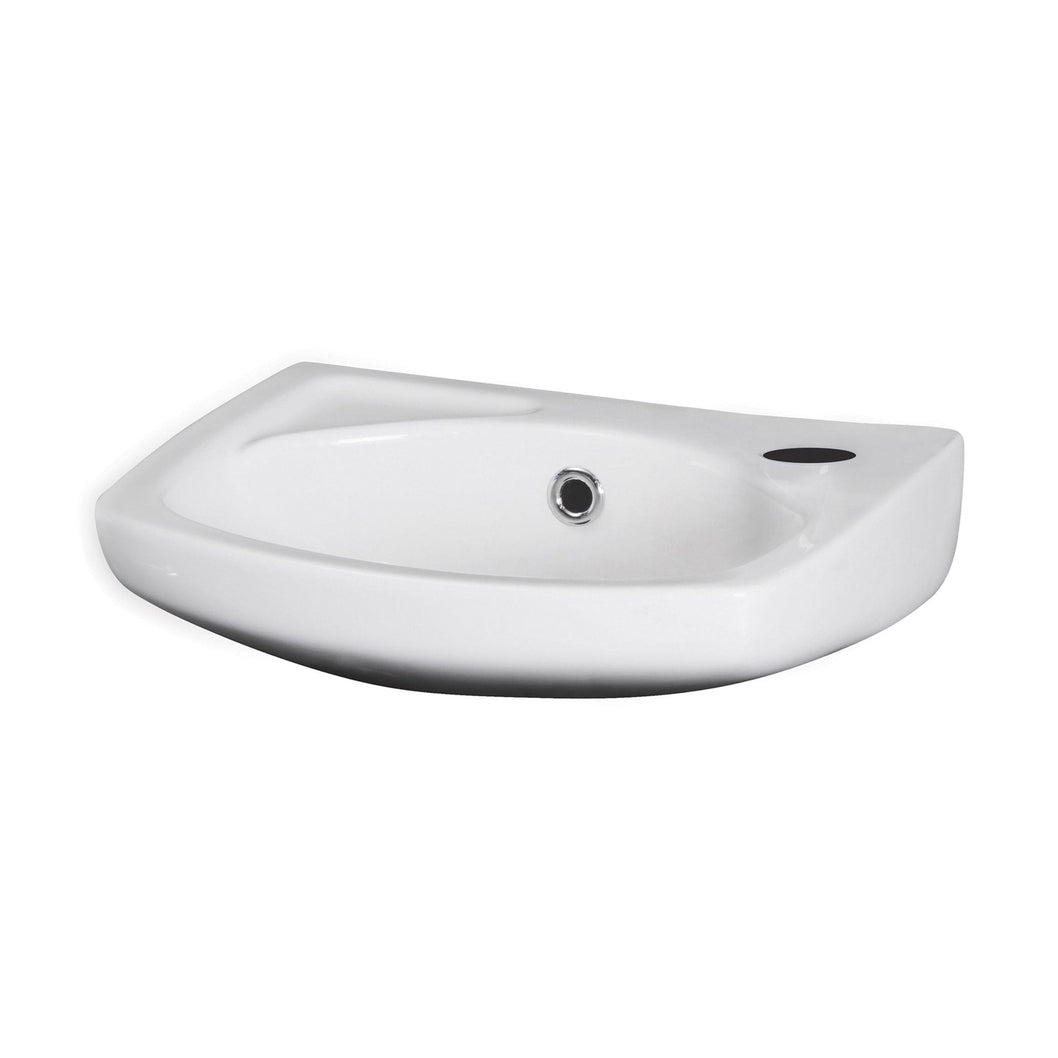 Nuie Melbourne 350mm Wall Hung Basin Contemporary White Vitreous China 140x350x280mm - JJ Building Materials