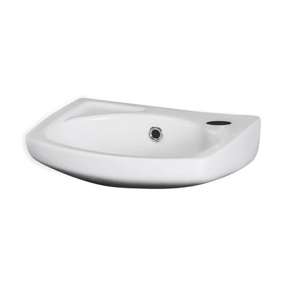 Nuie Melbourne 350mm Wall Hung Basin Contemporary White Vitreous China 140x350x280mm - JJ Building Materials