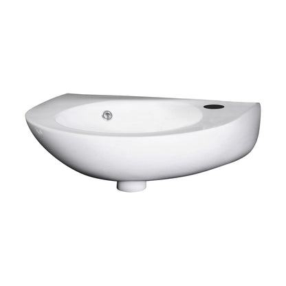 Nuie Melbourne 350mm Wall Hung Basin Contemporary White Vitreous China 145x350x280mm - JJ Building Materials