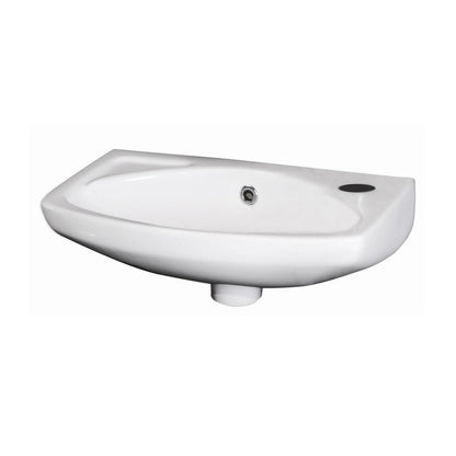 Nuie Melbourne 450mm Wall Hung Basin Contemporary White Vitreous China 155x450x280mm - JJ Building Materials