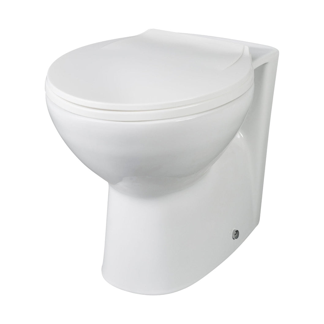 Nuie Melbourne Back To Wall Pan Contemporary White Vitreous China 400x355x520mm - JJ Building Materials