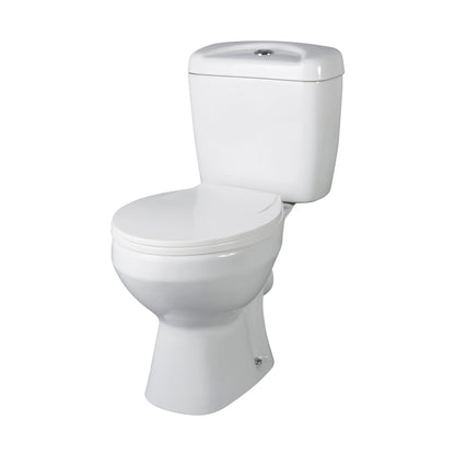 Nuie Melbourne Pan, Cistern & Seat Contemporary White Vitreous China 748x382x635mm - JJ Building Materials