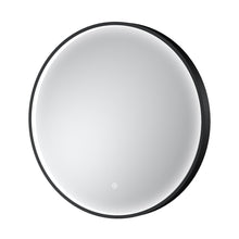 Nuie Mensa Black Frame Led Mirror - 600mm Contemporary Aluminium 600x600x47mm - JJ Building Materials