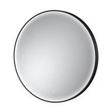 Nuie Mensa Black Frame Led Mirror - 800mm Contemporary Aluminium 800x800x47mm - JJ Building Materials