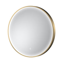 Nuie Mensa Brushed Brass Frame Led Mirror - 600mm Contemporary Aluminium 600x600x47mm - JJ Building Materials