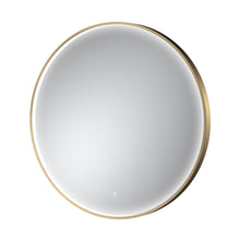 Nuie Mensa Brushed Brass Frame Led Mirror - 800mm Contemporary Aluminium 800x800x47mm - JJ Building Materials