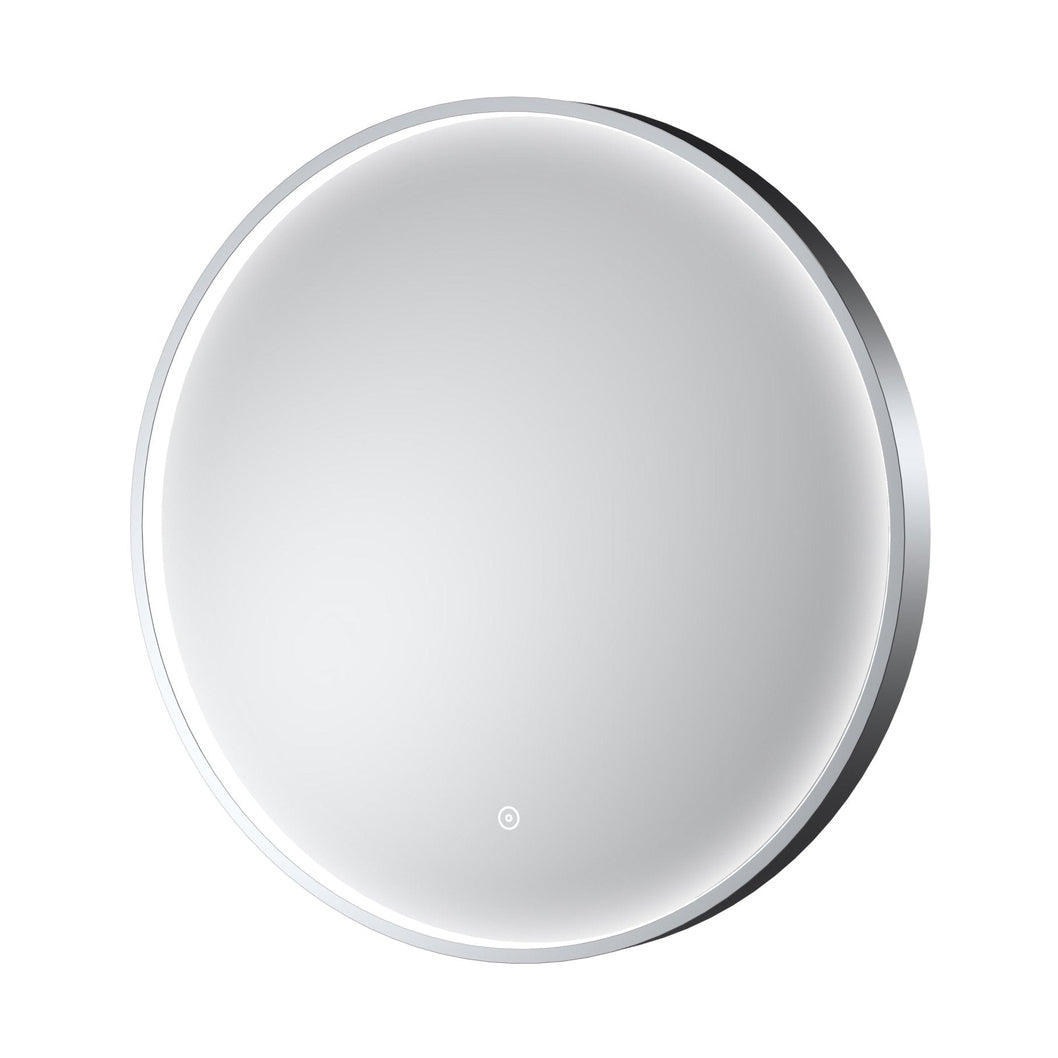 Nuie Mensa Polished Chrome Frame Led Mirror - 600mm Contemporary Aluminium 600x600x47mm - JJ Building Materials