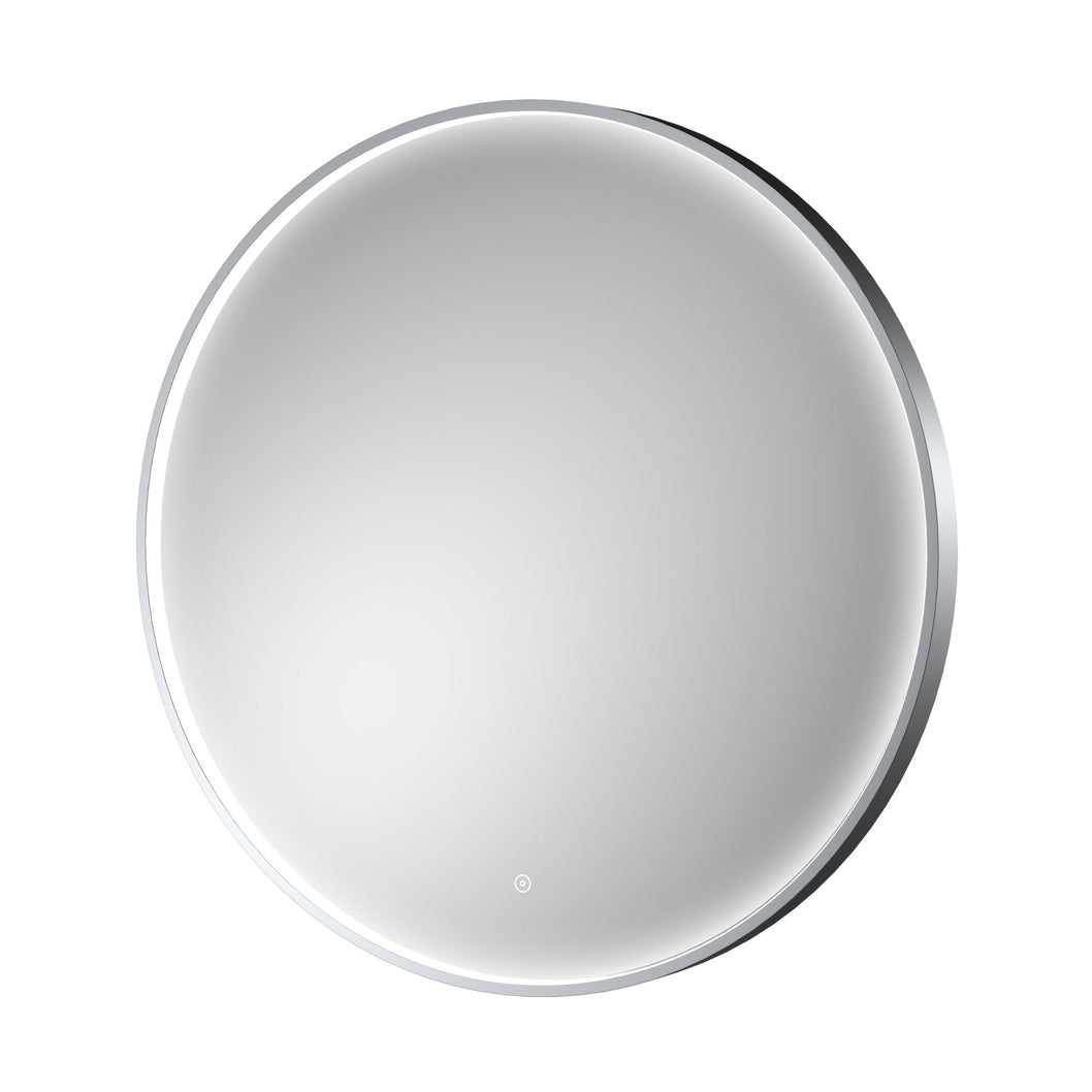 Nuie Mensa Polished Chrome Frame Led Mirror - 800mm Contemporary Aluminium 800x800x47mm - JJ Building Materials