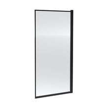 Nuie Outer Framed Bath Screen Contemporary Matt Black Aluminium 1430x790x24mm - JJ Building Materials