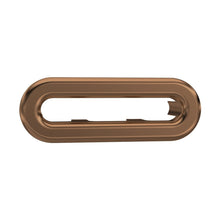 Nuie Oval Overflow Cover Contemporary Brushed Bronze ABS 19x54x10mm - JJ Building Materials