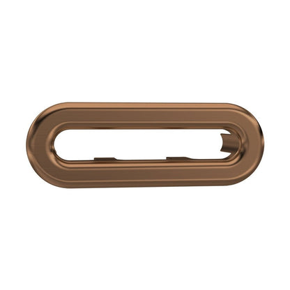 Nuie Oval Overflow Cover Contemporary Brushed Bronze ABS 19x54x10mm - JJ Building Materials