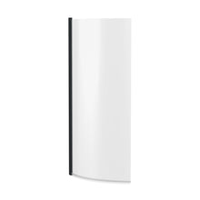 Nuie P-bath Screen Contemporary Matt Black Aluminium 1430x715x185mm - JJ Building Materials