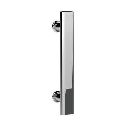 Nuie Pacific Square Chrome Handle Contemporary Stainless Steel 206x30x48mm - JJ Building Materials