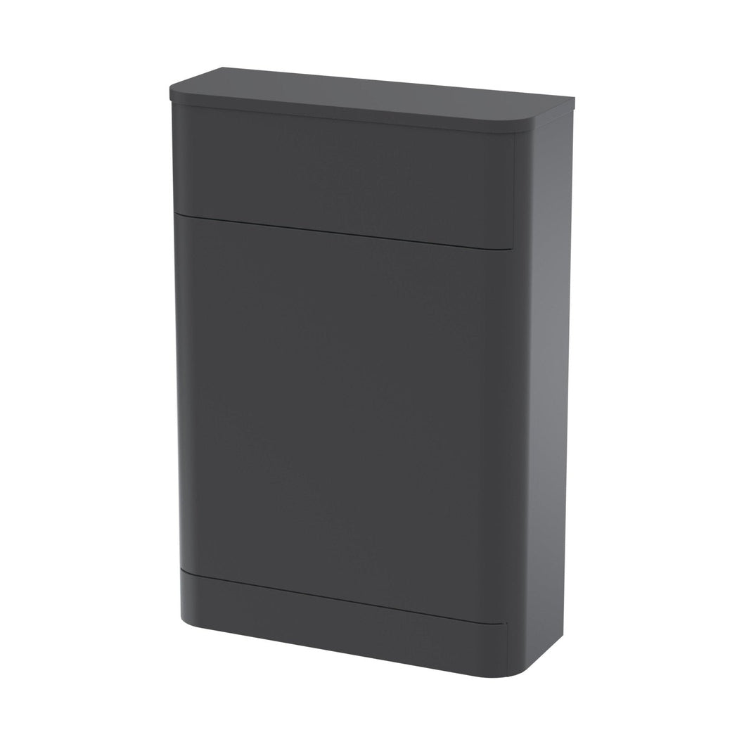 Nuie Parade 550mm Wc Unit Contemporary Soft Black MFC Painted Matt 800x550x205mm - JJ Building Materials