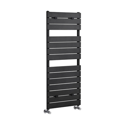 Nuie Piazza Heated Towel Rail Contemporary Anthracite Steel 1213x500x100mm - JJ Building Materials