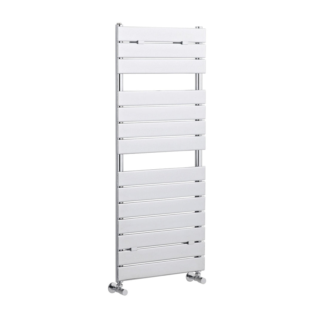 Nuie Piazza Heated Towel Rail Contemporary Chrome Steel 1213x500x45mm - JJ Building Materials