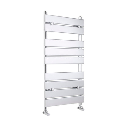 Nuie Piazza Heated Towel Rail Contemporary Chrome Steel 950x500x59mm - JJ Building Materials