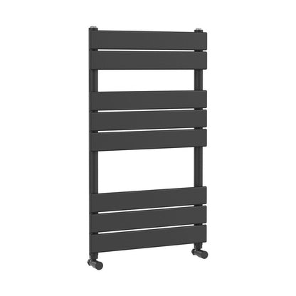 Nuie Piazza Square Flat Towel Radiator 840x500 Contemporary Anthracite Steel 840x500x30mm - JJ Building Materials