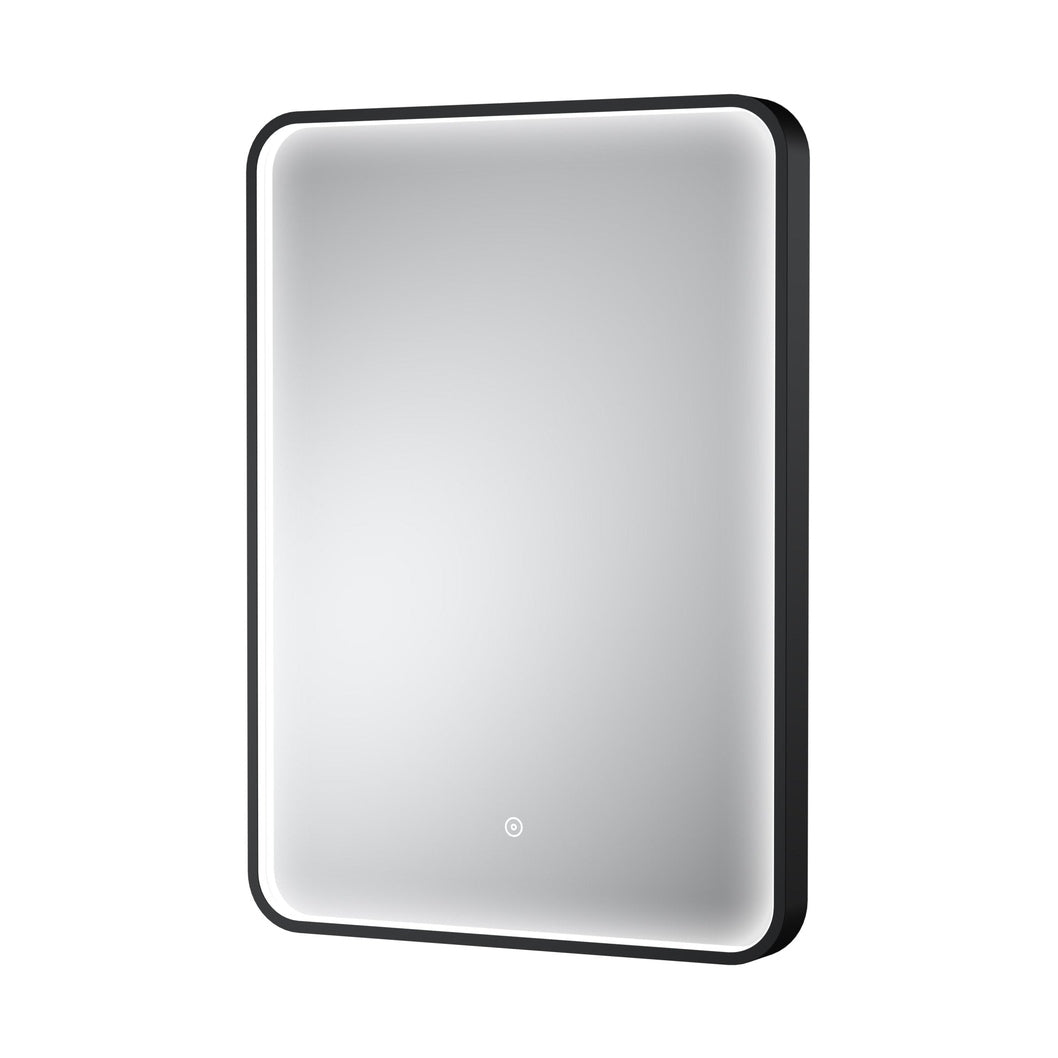 Nuie Pictor Black Frame Led Mirror - 700 X 500mm Contemporary Aluminium 700x500x47mm - JJ Building Materials