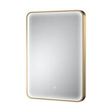 Nuie Pictor Brushed Brass Frame Led Mirror - 700 X 500mm Contemporary Aluminium 700x500x47mm - JJ Building Materials