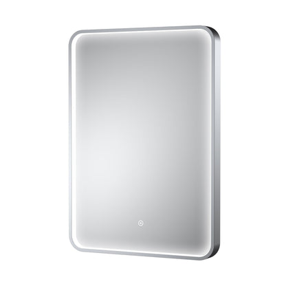 Nuie Pictor Polished Chrome Frame Led Mirror - 700 X 500mm Contemporary Aluminium 700x500x47mm - JJ Building Materials