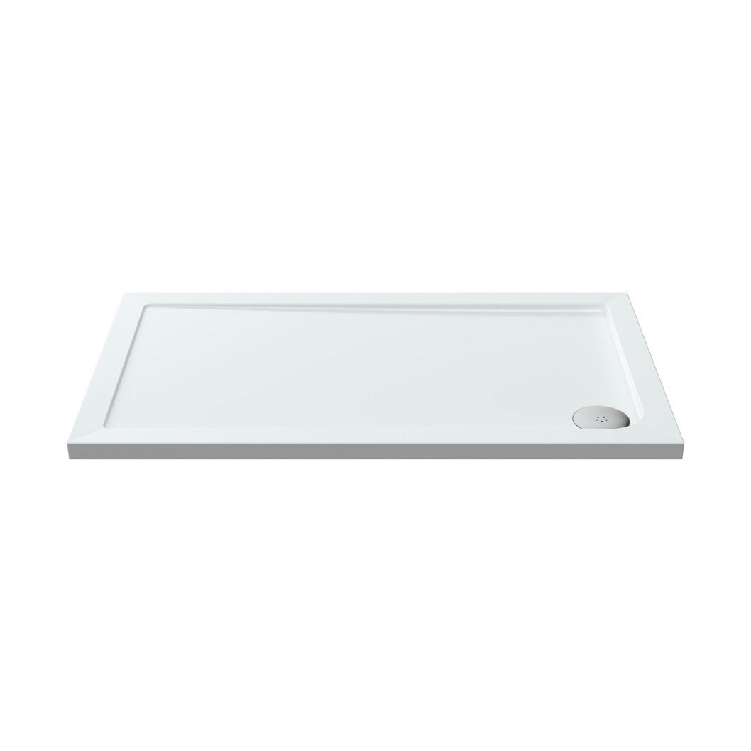 Nuie Rectangular Trays Rectangular Shower Tray 1200 X 700mm Contemporary White Acrylic Capped ABS Caco3 And Pu - JJ Building Materials