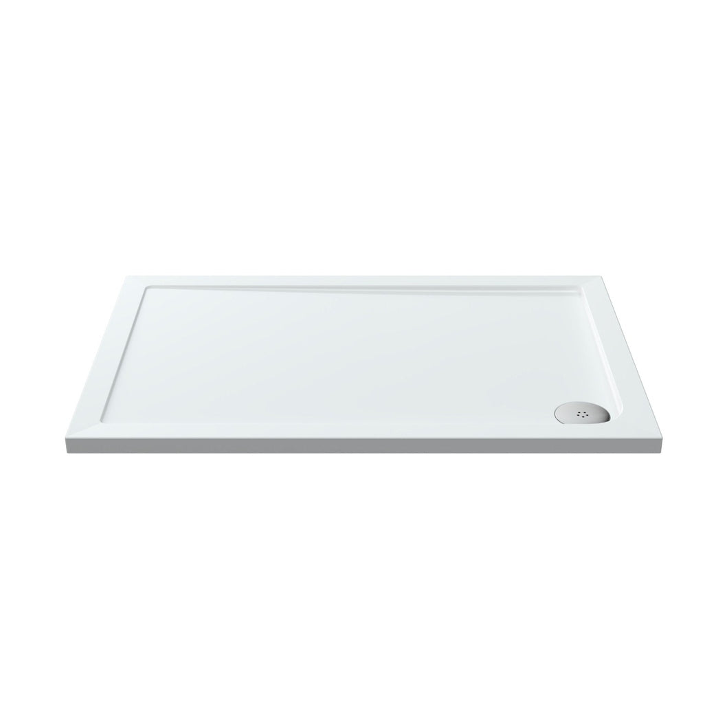 Nuie Rectangular Trays Rectangular Shower Tray 1200 X 800mm Contemporary White Acrylic Capped ABS Caco3 And Pu - JJ Building Materials