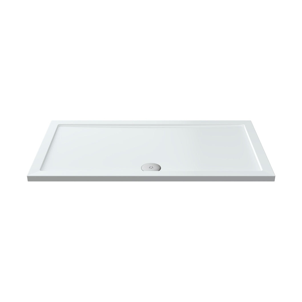 Nuie Rectangular Trays Rectangular Shower Tray 1400 X 760mm Contemporary White Acrylic Capped ABS Caco3 And Pu - JJ Building Materials