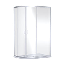Nuie Rene 1900 X 1000 X 800mm Offset Quandrant Shower Enclosure Contemporary Chrome Aluminium 1900x980x780mm - JJ Building Materials