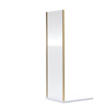 Nuie Rene 1900 X 1000mm Side Panel Contemporary Brushed Brass Aluminium 1900x990x31mm - JJ Building Materials