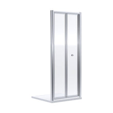 Nuie Rene 1900 X 700mm Bi-fold Shower Door Contemporary Chrome Aluminium 1900x690x39mm - JJ Building Materials