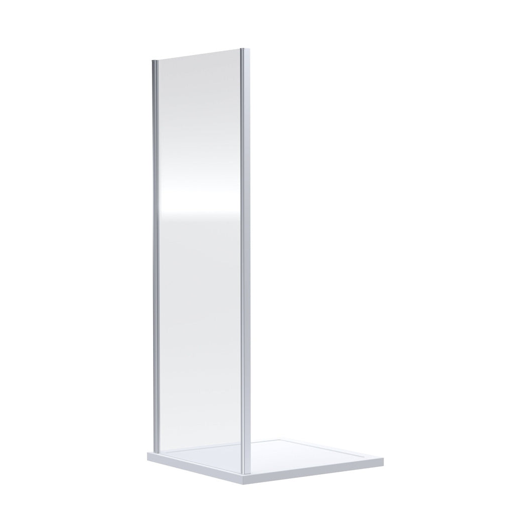 Nuie Rene 1900 X 760mm Side Panel Contemporary Chrome Aluminium 1900x750x31mm - JJ Building Materials