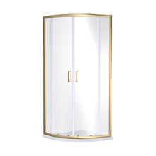Nuie Rene 1900 X 800 X 800mm Quandrant Shower Enclosure Contemporary Brushed Brass Aluminium 1900x780x780mm - JJ Building Materials