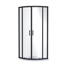 Nuie Rene 1900 X 800 X 800mm Quandrant Shower Enclosure Contemporary Matt Black Aluminium 1900x780x780mm - JJ Building Materials