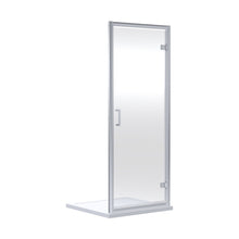 Nuie Rene 1900 X 800mm Hinged Shower Door Contemporary Chrome Aluminium 1900x790x44mm - JJ Building Materials
