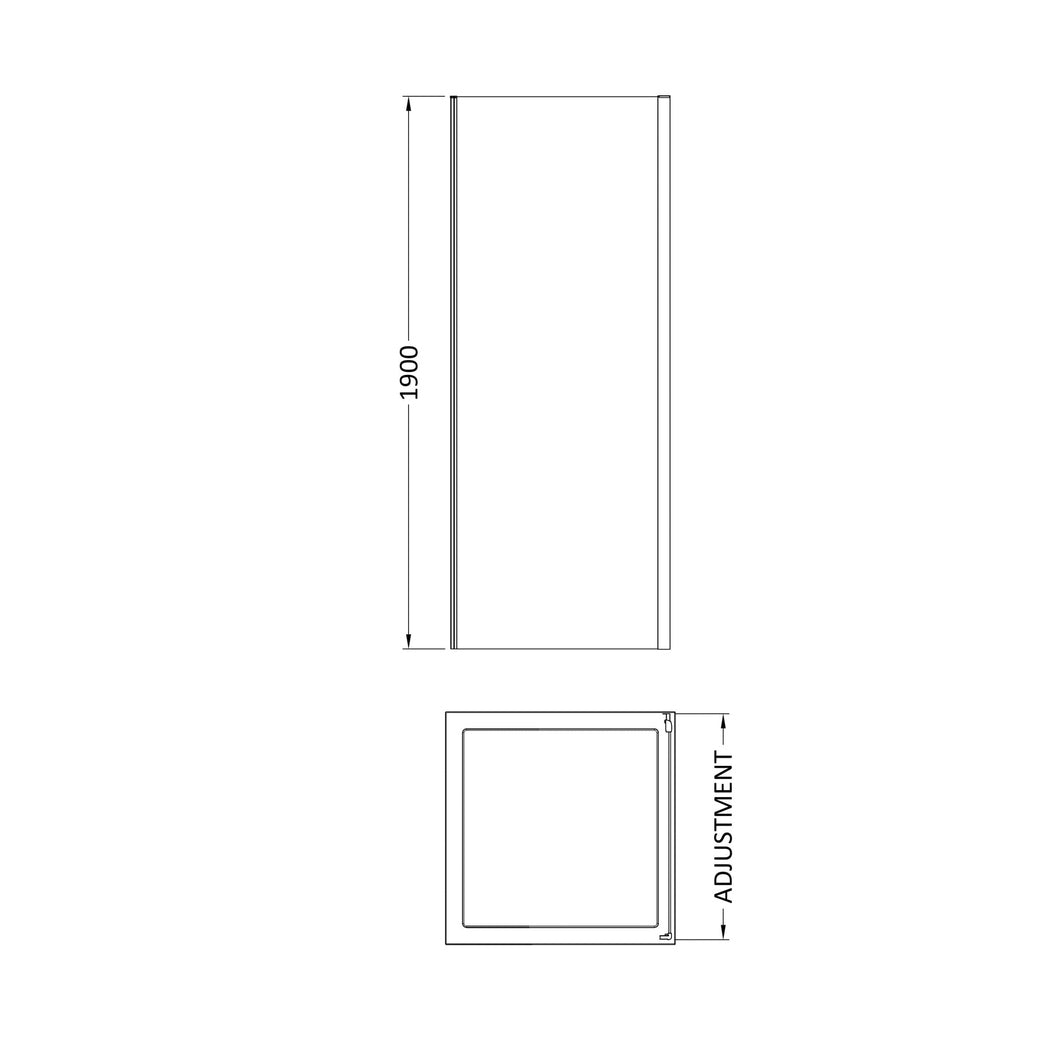 Nuie Rene 1900 X 800mm Side Panel Contemporary Brushed Brass Aluminium 1900x790x31mm - JJ Building Materials