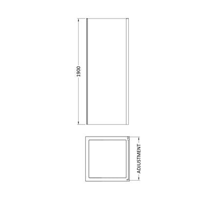 Nuie Rene 1900 X 800mm Side Panel Contemporary Brushed Brass Aluminium 1900x790x31mm - JJ Building Materials