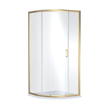 Nuie Rene 1900mm X 900mm Single Entry Quadrant - Brushed Brass Contemporary Aluminium,glass - JJ Building Materials