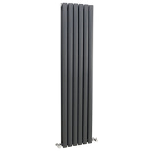 Nuie Revive Double Panel Designer Radiator Contemporary Anthracite Steel 1500x354x85mm - JJ Building Materials