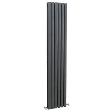 Nuie Revive Double Panel Designer Radiator Contemporary Anthracite Steel 1800x354x79mm - JJ Building Materials