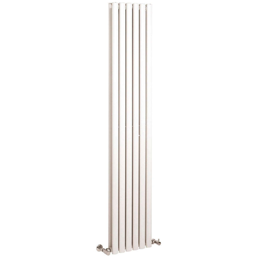 Nuie Revive Double Panel Designer Radiator Contemporary White Steel 1800x354x79mm - JJ Building Materials