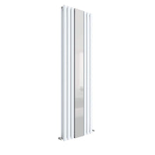 Nuie Revive Double Panel Radiator With Mirror 1800 X 499 Contemporary White High Gloss Steel 1800x499x78mm - JJ Building Materials