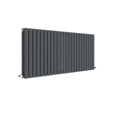 Nuie Revive Horizontal Double Panel Radiator 600 X 1398 Contemporary Anthracite Steel 600x1398x78mm - JJ Building Materials