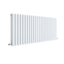 Nuie Revive Horizontal Double Panel Radiator 600 X 1398 Contemporary White High Gloss Steel 600x1398x78mm - JJ Building Materials