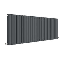 Nuie Revive Horizontal Double Panel Radiator 600 X 1572 Contemporary Anthracite Steel 600x1572x78mm - JJ Building Materials