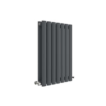 Nuie Revive Horizontal Double Panel Radiator 600 X 412 Contemporary Anthracite Steel 600x412x78mm - JJ Building Materials