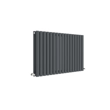 Nuie Revive Horizontal Double Panel Radiator 600 X 992 Contemporary Anthracite Steel 600x992x78mm - JJ Building Materials